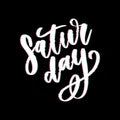 Saturday logo template vector lettering calligraphy text