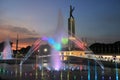 Laser show in West Papua independence monument in Jakarta, Indonesia