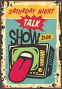 Saturday night talk show vintage advertisement