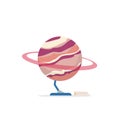 Saturn cartoon vector illustration