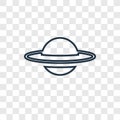 Saturn concept vector linear icon isolated on transparent background, Saturn concept transparency logo in outline style