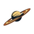 Saturn Hand Drawn Illustration Royalty Free Stock Photo