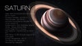Saturn - High resolution Infographic presents one Royalty Free Stock Photo