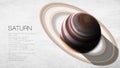 Saturn - High resolution Infographic presents one