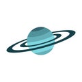 Saturn icon, flat style