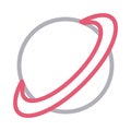 Saturn vector thin line icon Royalty Free Stock Photo