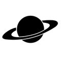 Saturn icon on white background. flat style. galaxy space sign. planet symbol. planet saturn with planetary ring system