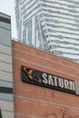 Saturn logo and banner