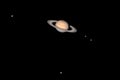 Saturn and moons Royalty Free Stock Photo