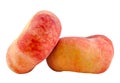 Saturn peaches, also known as Donut (Doughnut) peaches Royalty Free Stock Photo