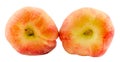 Saturn peaches, also known as Donut (Doughnut) peaches Royalty Free Stock Photo