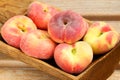 Saturn Peaches, known as flat Donut peach Royalty Free Stock Photo