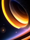 Saturn planet is beautiful and colorful. Generative Ai