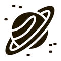 Saturn Planet Ring Icon Illustration