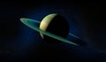Saturn planet with rings. Space view Royalty Free Stock Photo