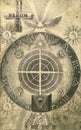 hermetic astrological illustration of the seven planets or source spirits by jacob bohme