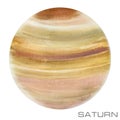 Saturn. Saturn watercolor background.