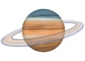 Saturn - the sixth planet in the solar system with majestic rings. for schools, astronomy lessons, and diaries. In astrology