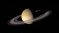 Saturn in space.