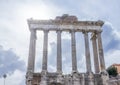 Saturn Temple in the Roman Forum, Italy