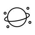 Saturn thin line vector icon Royalty Free Stock Photo