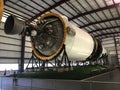 Saturn V moon rocket in Space center Houston TX