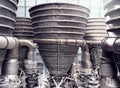 Saturn V Rocket Engines Close Up