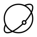 Saturn vector thin line  icon Royalty Free Stock Photo