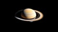Saturns Iconic Rings from Distant Moon. Royalty Free Stock Photo