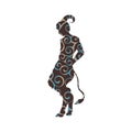 Satyr Faun pattern silhouette ancient mythology fantasy