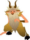 Satyr forest deity with horns and beard