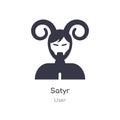 satyr icon. isolated satyr icon vector illustration from user collection. editable sing symbol can be use for web site and mobile