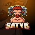 Satyr mascot esport logo design