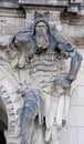 Satyr supporting a column of the Wallpavillion of the Zwinger Palace Royalty Free Stock Photo