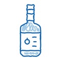 Sauce Bottle doodle icon hand drawn illustration Royalty Free Stock Photo