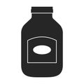 Sauce mayonnaise vector icon.Black vector icon isolated on white background sauce mustard