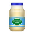 Sauce of mayonnaise vector icon.Realistic vector icon isolated on white background sauce of mayonnaise .