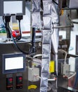 Vertical sachet sealing and packing machine Royalty Free Stock Photo