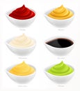 Sauce Realistic Icon Set