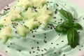 Sauce with yogurt and cucumber for starter