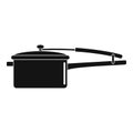 Saucepan icon, simple style Royalty Free Stock Photo