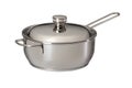 Saucepan from stainless steel Royalty Free Stock Photo