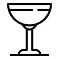 Saucer glass icon, outline style