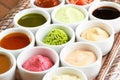 Sauces collection Royalty Free Stock Photo