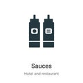 Sauces vector icon on white background. Flat vector sauces icon symbol sign from modern hotel and restaurant collection for mobile