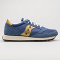 Saucony Jazz Original Vintage navy blue, gold and white sneaker