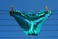 Saucy silk knickers on washing line