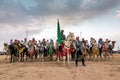 Saudi Arab Camel riders with their camels on traditional desert safari festival in abqaiq Saudi Arabia. 10-Jan-2020 Royalty Free Stock Photo