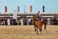 Saudi Arab Horse rider on traditional desert- safari festival in abqaiq Saudi Arabia. 10-Jan-2020 Royalty Free Stock Photo