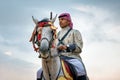 Saudi Arab Horse rider on traditional desert safari festival in abqaiq Saudi Arabia. 10-Jan-2020 Royalty Free Stock Photo